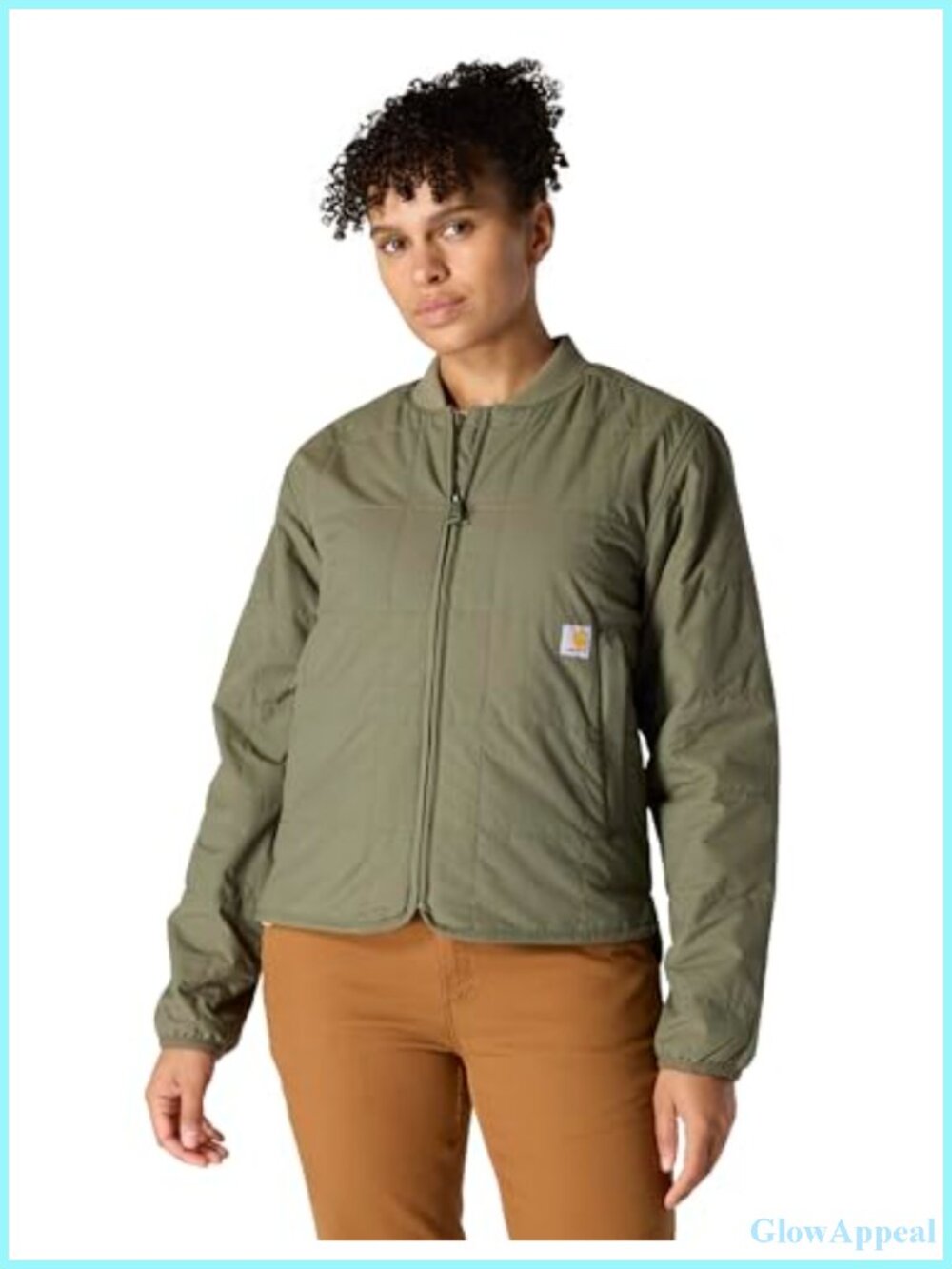 Insulated Quilted Work Utility Outerwear Loose Fit Sherpa Lined Jacket